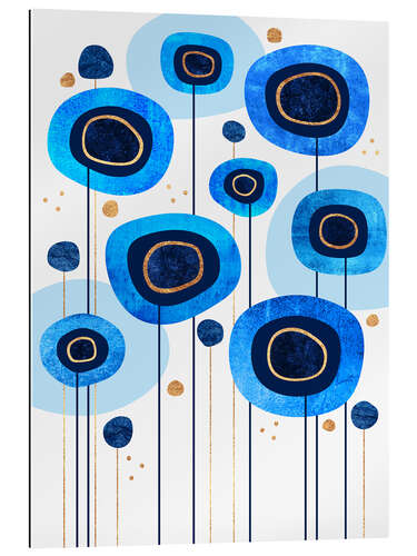 Gallery Print Floral Blues