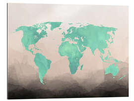 Gallery print Mint Watercolor Map