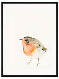 Gerahmter Kunstdruck Rotkehlchen