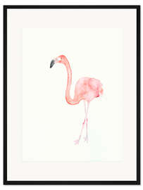 Gerahmter Kunstdruck Flamingo