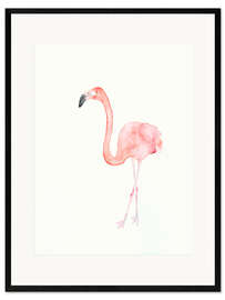 Kunsttryk i ramme Flamingo