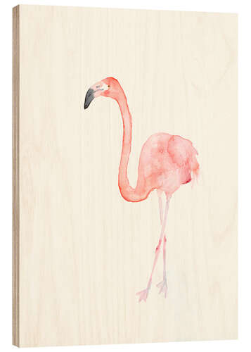 Quadro de madeira Flamingo