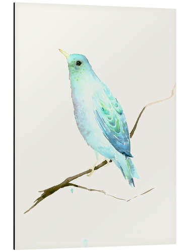 Stampa su alluminio Turquoise Blue Bird