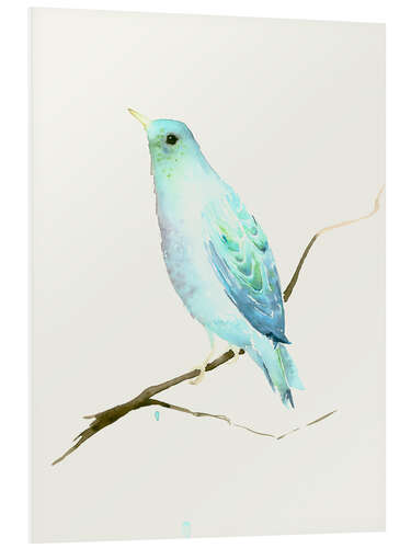 Foam board print Turquoise Blue Bird