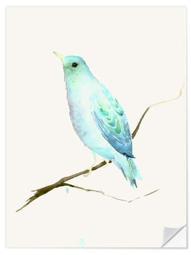 Wall sticker Turquoise Blue Bird