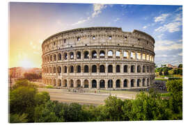 Akrylbilde  Colosseum ved solnedgang i Roma, Italia - Jan Christopher Becke
