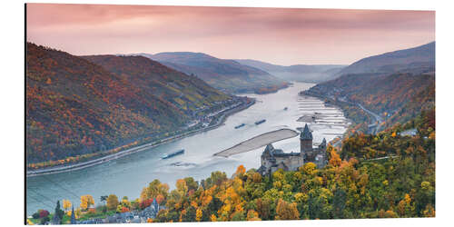 Obraz na aluminium Burg Stahleck on the river Rhine in autumn, Germany