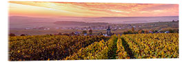 Acrylic print Panoramic of autumn vineyards near Ville Dommange in Champagne, France