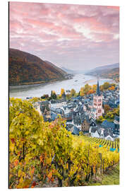 Aluminium print Bacharach on the Rhine