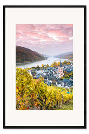 Gerahmter Kunstdruck Bacharach am Rhein