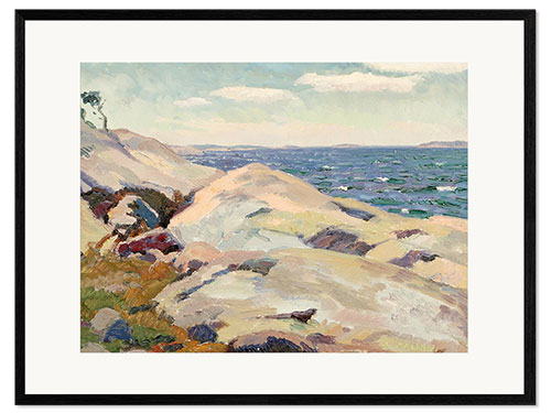 Ingelijste kunstdruk Shore Stones