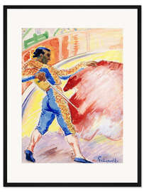 Gerahmter Kunstdruck Matador und Stier