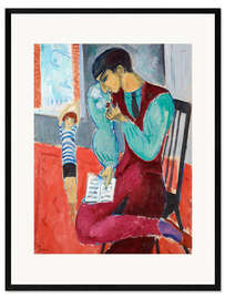 Impression artistique encadrée Père et fils