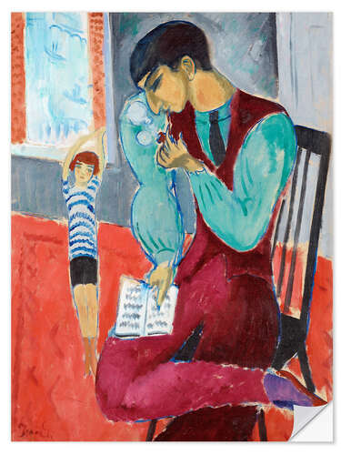 Naklejka na ścianę father and son