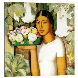 Gallery print Mujer con flores