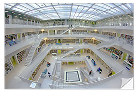 Selvklebende plakat Public Library Stuttgart