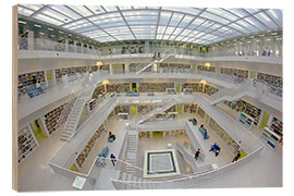 Wood print Public Library Stuttgart