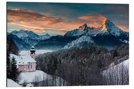 Magnettafel Kleine Kirche am Watzmann
