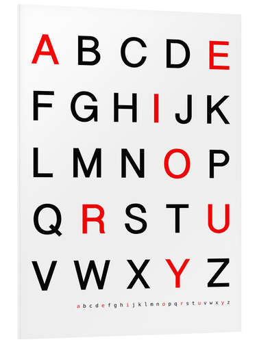 Bilde på skumplate Alphabet Black Red