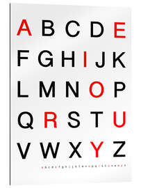 Galleriprint Alphabet Black Red