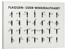 Magnettafel Flaggen- oder Winkeralphabet
