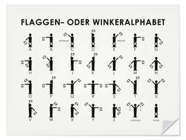 Wandsticker Flaggen- oder Winkeralphabet