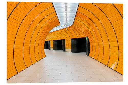 Hartschaumbild Marienplatz U-Bahn Station in München