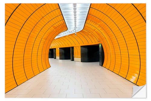 Selvklebende plakat Marienplatz subway station in Munich