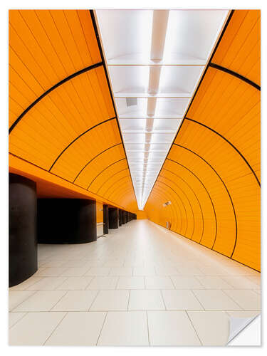 Naklejka na ścianę Subway station Marienplatz in Munich