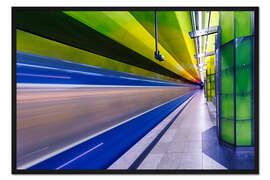 Gerahmter Kunstdruck Candidplatz U-Bahn Station in München