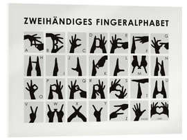 Acrylglasbild Zweihändiges Fingeralphabet