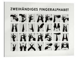 Gallery Print Zweihändiges Fingeralphabet