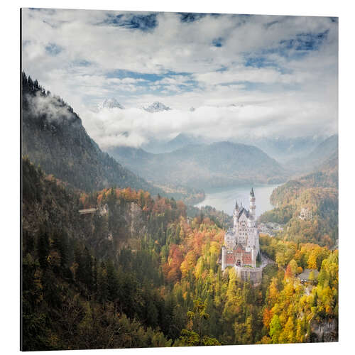 Quadro em alumínio Neuschwanstein Castle at Autumn