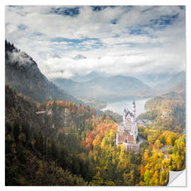 Wall sticker Neuschwanstein Castle at Autumn