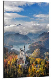 Magnettafel Neuschwanstein im Herbst