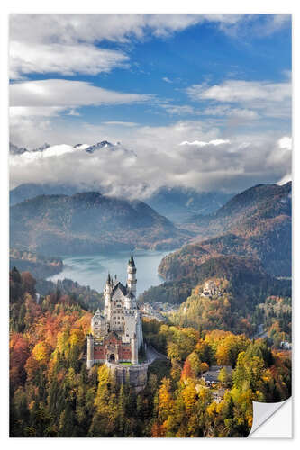 Wall sticker Neuschwanstein Castle at Autumn