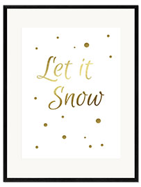 Impresión de arte enmarcada Let it Snow