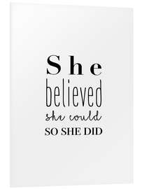 Tableau en PVC She believed