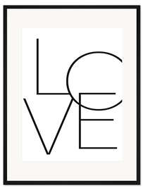 Gerahmter Kunstdruck Love - Liebe