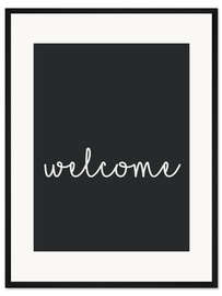 Gerahmter Kunstdruck Welcome - Willkommen - Finlay and Noa