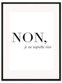 Gerahmter Kunstdruck Non, je ne regrette rien - Nein, ich bereue nichts - Finlay and Noa