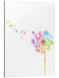 Magnettafel Regenbogen-Pusteblume