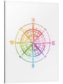 Magnettafel Kompass-Aquarell