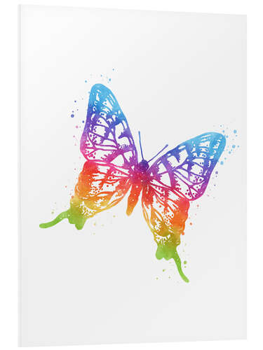 Print på skumplade Butterfly watercolor