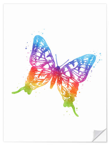 Naklejka na ścianę Butterfly watercolor