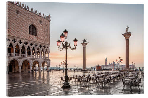 Acrylic print St. Mark's square in Venice during sunrise