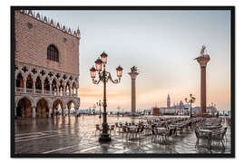 Gerahmter Kunstdruck Markusplatz in Venedig
