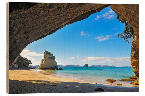 Stampa su legno Cathedral Cove