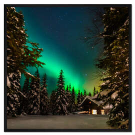 Gerahmter Kunstdruck Gemütliche Hütte