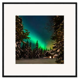 Gerahmter Kunstdruck Gemütliche Hütte